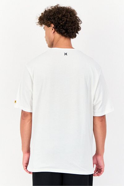 Hurley Men Sportswear Fit Short Sleeves Outdoor T-shirt, White