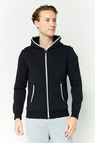 Calvin Klein Men Sportswear Fit Hoodie Outdoor Jacket, Black