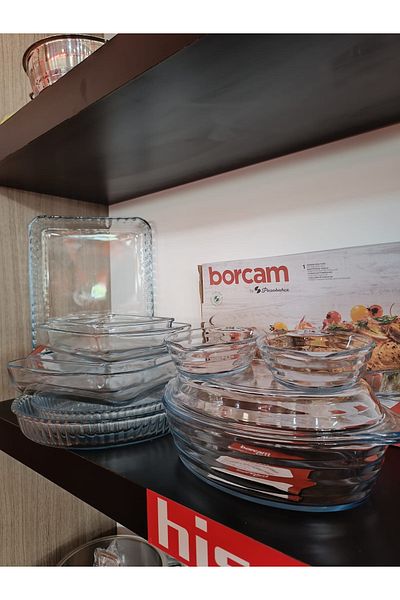 Paşabahçe Borcam Dowery Set 11 Pieces (10 Borcam+1 Cover)
