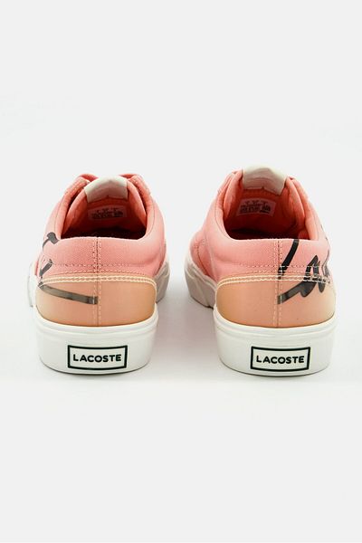 Lacoste Women Jump Serve Lace Up Casual Shoes, Pink/White