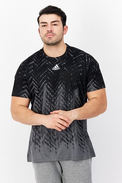 adidas Men Sportswear Fit Short Sleeve Tennis T-Shirt, Black