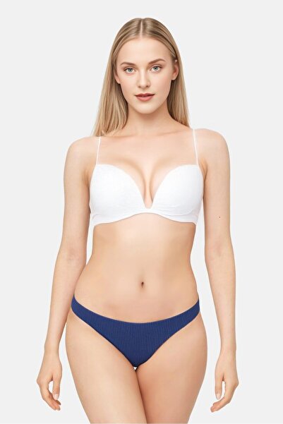 aerie Women Textured Panty, Teal Blue