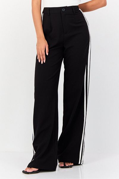 Don't Call Me Jennyfer Women High Rise Plain Wide Leg Pants, Black