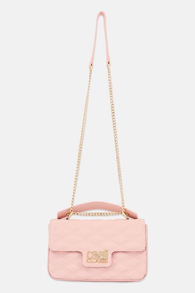 Cavalli Class Women Amanda Brand Logo Satchel Bag, Blush