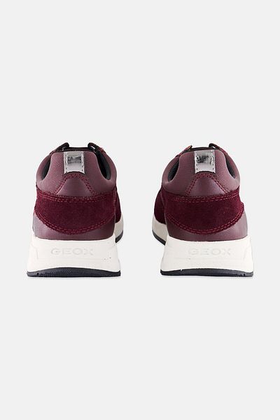 Geox Women D Blumya Lace Up Casual Shoes, Maroon