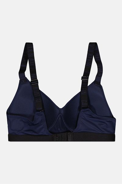 Calvin Klein Women Brand Logo Lightly Padded Bra, Navy Blue