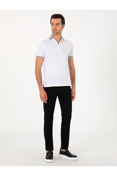 Cacharel Siyah Slim Fit Kanvas Pantolon 50313881-VR046