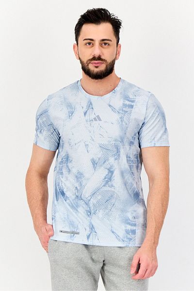 adidas Men Sportswear Fit Short Sleeve Running T-Shirt, Multicolor