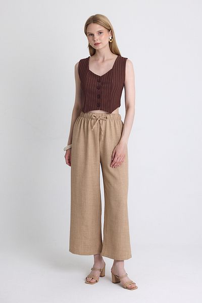 Rays Mink Waist Elastic Cotton Knitted Trousers 8045A