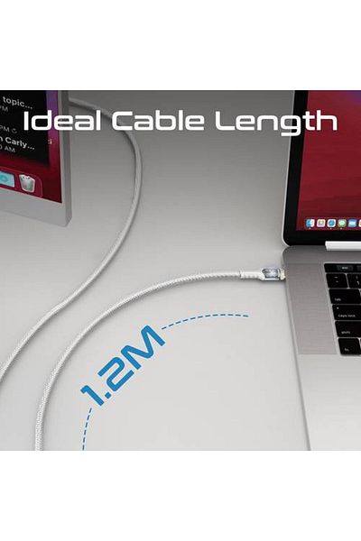 Promate Ultra-Fast 100W USB-C Power Delivery Cable with Clear Tips for an Unparalleled Charging Experience