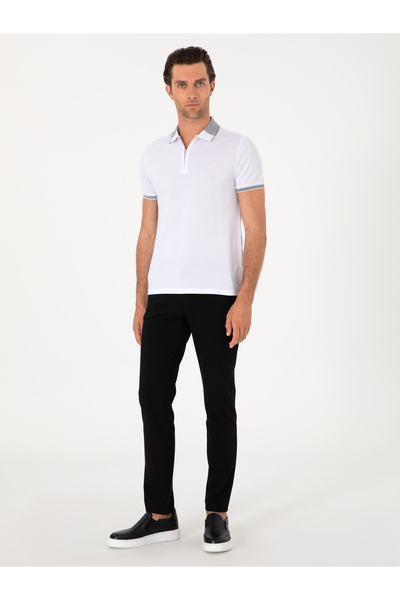 Cacharel Siyah Slim Fit Kanvas Pantolon 50313881-VR046