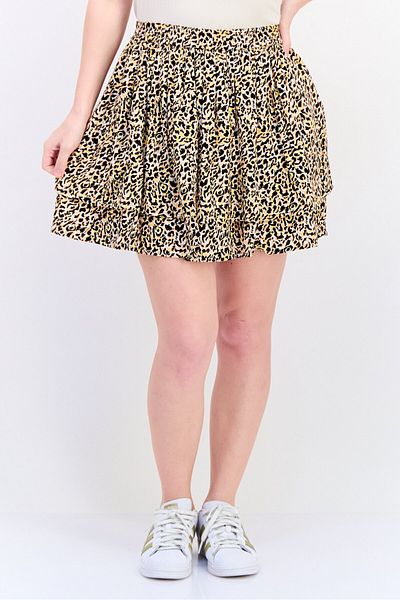 Hurley Women Sportswear Fit Allover Print Outdoor Mini Skirt, Multicolor