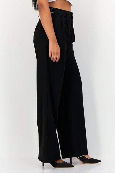 Don't Call Me Jennyfer Women Regular Fit Solid Wide Leg Pants, Black