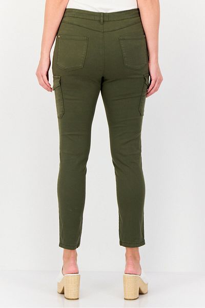 MOHITO Women Regular Fit Solid Cargo Pants, Olive