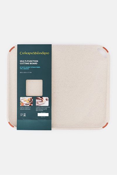 Catherine Malandrino Multi-Function Cutting Board, Beige