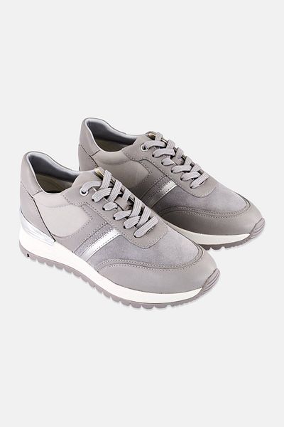 Geox Women D Desy A A Lace Up Sneakers, Light Grey