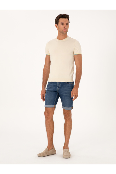 Cacharel Açık Mavi Regular Fit Jean Şort 50268698-DN0022