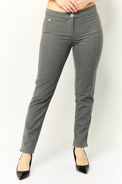 Harmont & Blaine Women Regular Fit Logo Charm Stretchable Pants, Grey