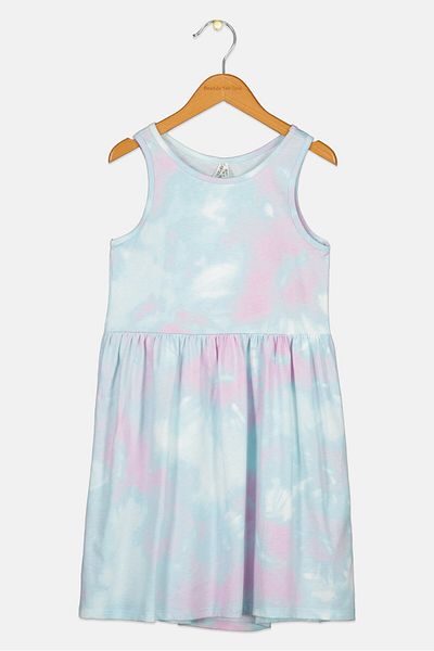 DeFacto Kids Girl Tie Dye Casual Dress, Multicolor