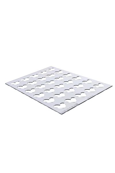 silikomart Heart decoration stencil, Chablon Heart, 30 cavities, 31x31x2h mm