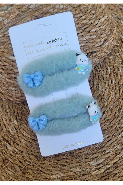 LO ADORO 2 Pieces Plush Fence Fence Buckle Girl Child