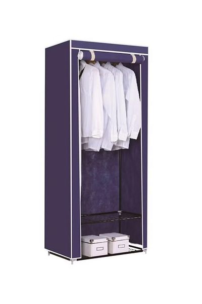 rexa Fabric Wardrobe Closet – Blue | 110 x 45 x 179 cm | Lightweight Storage Organizer