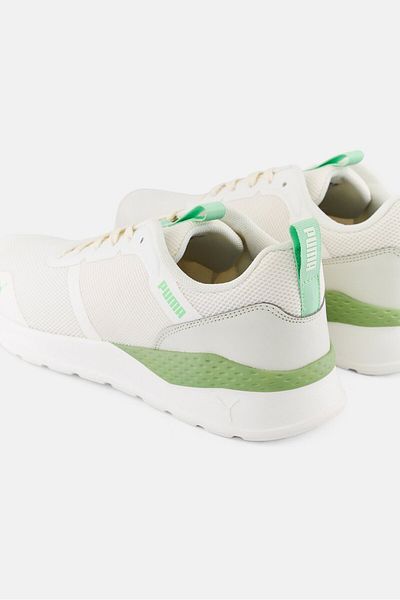 Puma Women Closed Core Progressive Lace Up Running Shoes, Off White