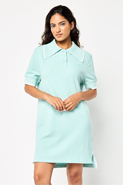 Lacoste Women Brand Logo Mini Dress, Turquoise