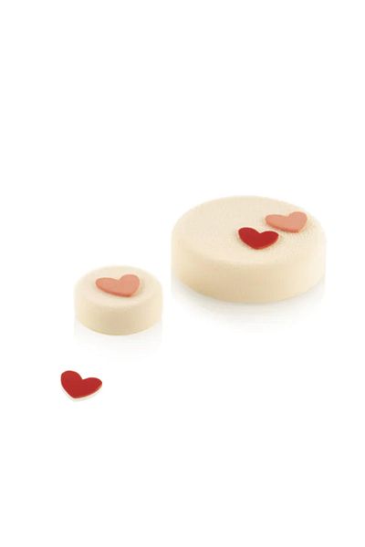 silikomart Heart decoration stencil, Chablon Heart, 30 cavities, 31x31x2h mm
