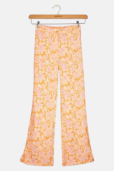 Koton Kids Girls Allover Print Wide Leg Pants, Multicolor