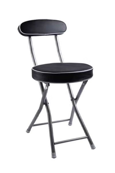 micasa Foldable Backrest Round Chair Black