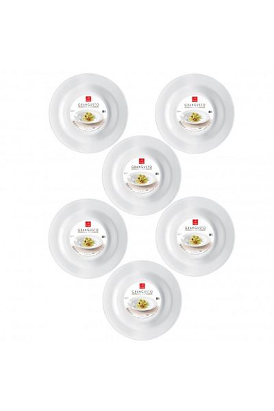Bormioli Rocco Set of 6 opal pasta plates BORMIOLI GRANGUSTO 29 cm