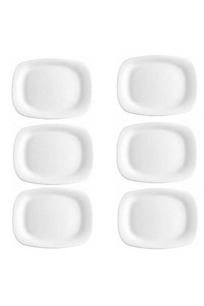 Bormioli Rocco Set of 6 opal plates 20x28cm BORMIOLI ROCCO PARMA