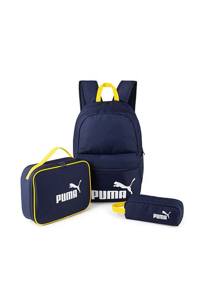 Puma Unisex Lunch Bag and Backpack Set - Blue