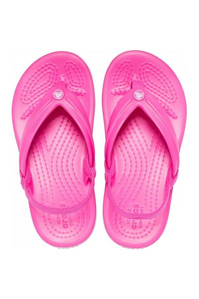 Crocs Kids' Crocband Strap Flip Flops 29-30 EU - C12 US Pink - Electric Pink
