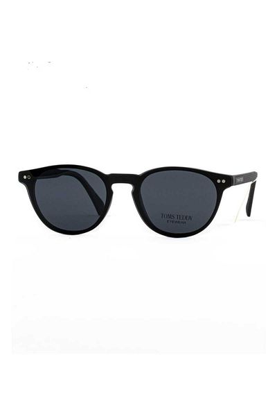 Toms Teddy Tt064 C101M 47Ekt Unisex Polarized Clip-On Blue Light Protection (Matte Black)