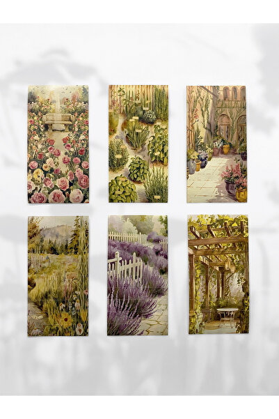 Henno Çiçek Bahçesi Temalı 6 Sayfalık Mini Washi Bant Sticker Seti – Ajanda, ...