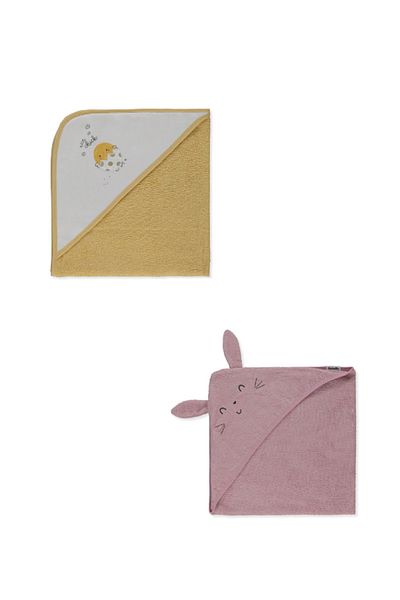 Bebetto 2 Pack Hooded Towel 80*80cm