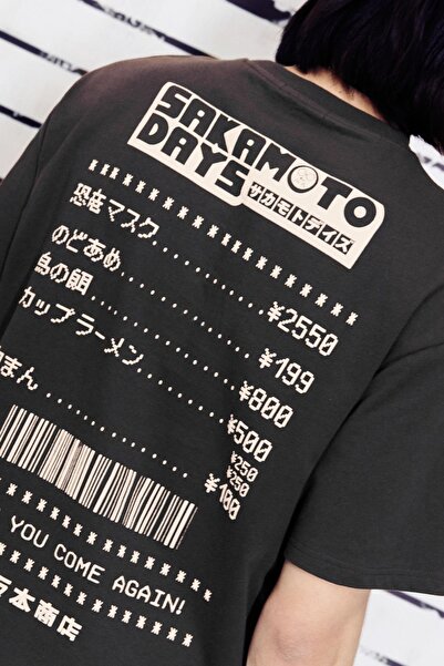 Pull & Bear SAKAMOTO DAYS gri tişört