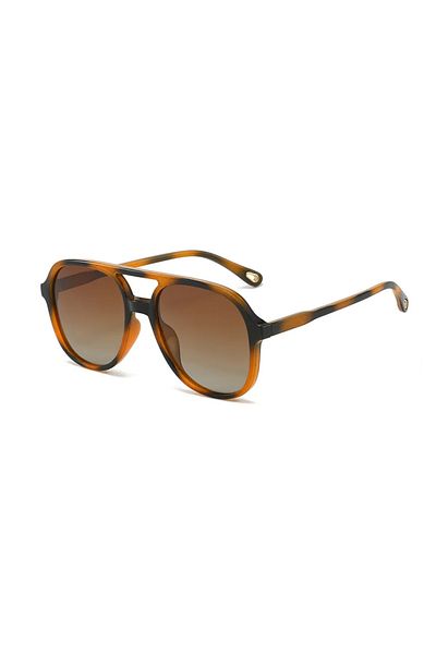 Toz Vintage Zoreya Leopard Pattern Brown Glass Vintage & Retro Unisex Sunglasses