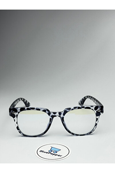 BluePepper Unisex Wayfarer Zebra Pattern Blue Light Protection Glasses