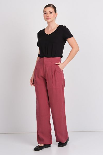ONLY Women's Onlnıca Comfortable Fit Wide Leg Pocket Trousers 15348747 Dusty Rose