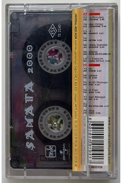 Plakevi İzmir Şamata 2000 Cassette Athena, Ebru Gündüz, Yaşar, Bendeniz .. (Original Period Printing Cassette)