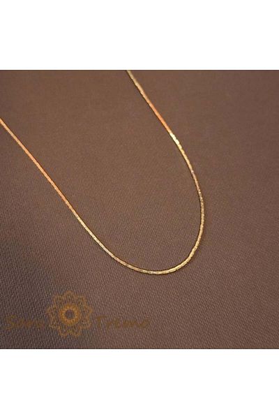 saratremo Gold-Plated Snake Chain Necklace 46 cm Graded