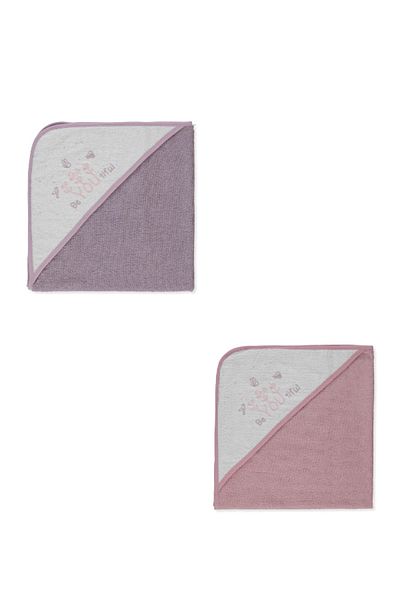 Bebetto 2 Pack Hooded Towel 80*80cm