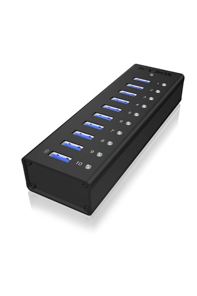RaidSonic | 10-portowy koncentrator USB 3.0 | Icy Box IB-AC6110