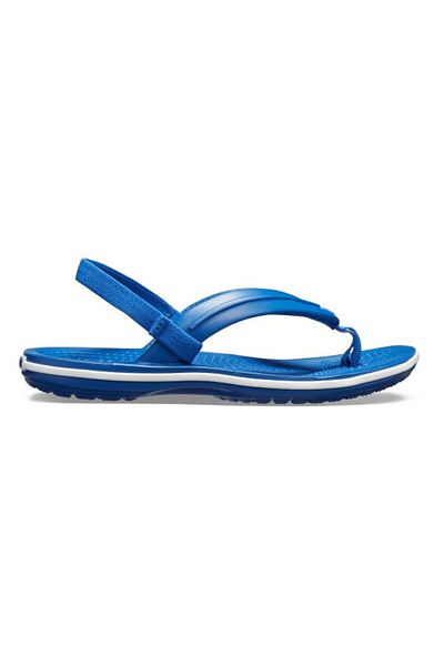 Crocs Kids' Crocband Strap Flip Clogs 24-25 EU - C8 US Blue - Blue Jean