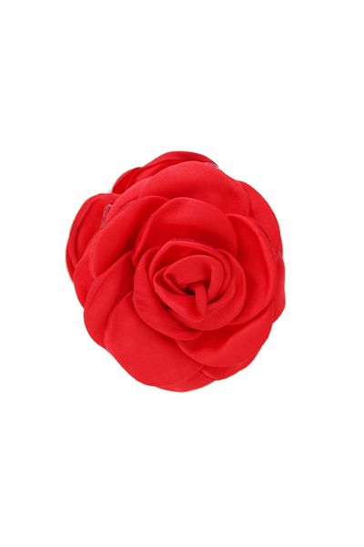 Roberta Lorenz Women's Red Satin Rose Buckle 10 cm