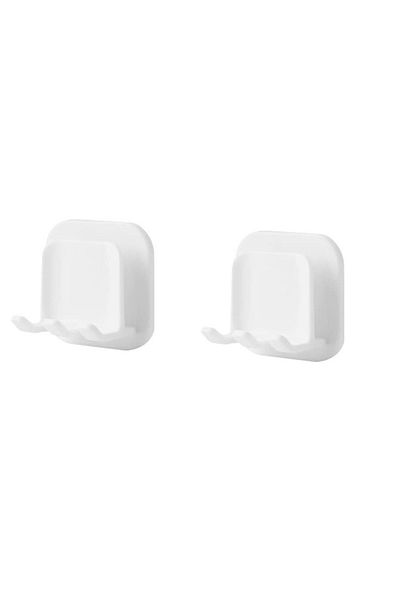 OEM Set of 2 Yemiany toothbrush holders, 5.2 x 5.2 cm, plastic, white