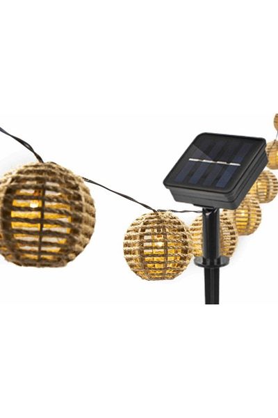 Tescomak Ghirlanda luminoasa cu incarcare solara, lumina calda, 10 becuri, G70-260 5.4 m